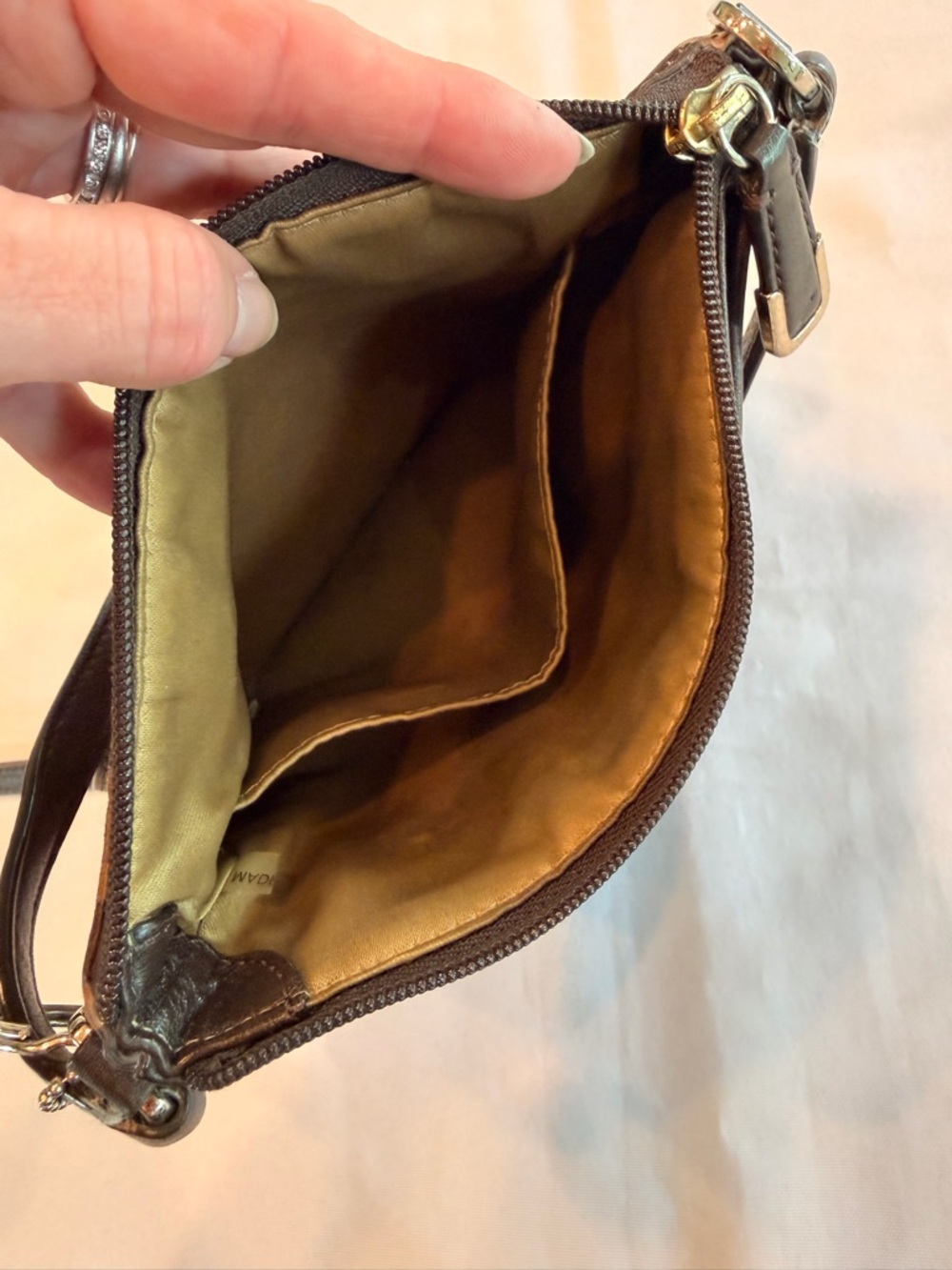 Coach Madison Zebra Browns Swingpack Crossbody Bag - Picture 7 of 8
